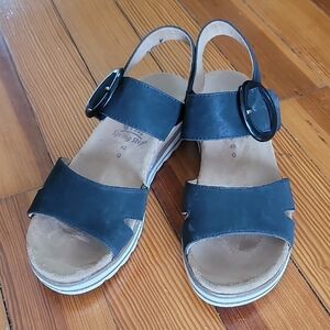 Spring Step Black Slingback Sandals